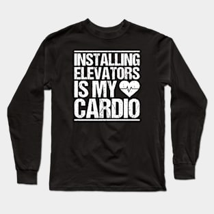 Elevator Mechanic Elevator Installer Long Sleeve T-Shirt